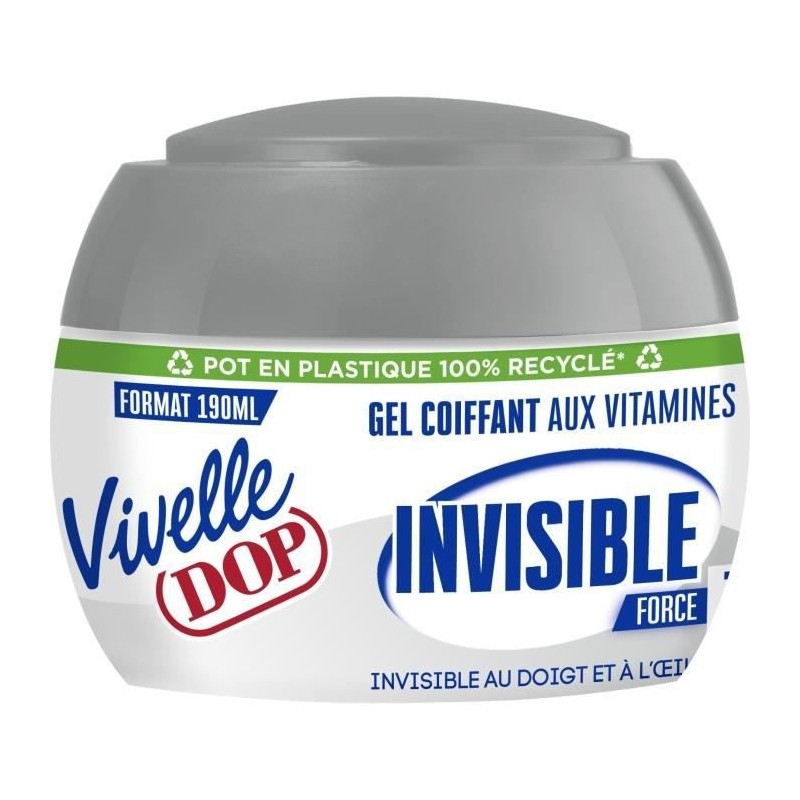 Gel Coiffant - VIVELLE DOP - Invisible - Vitamines Fixation Force 7 - 190 ml