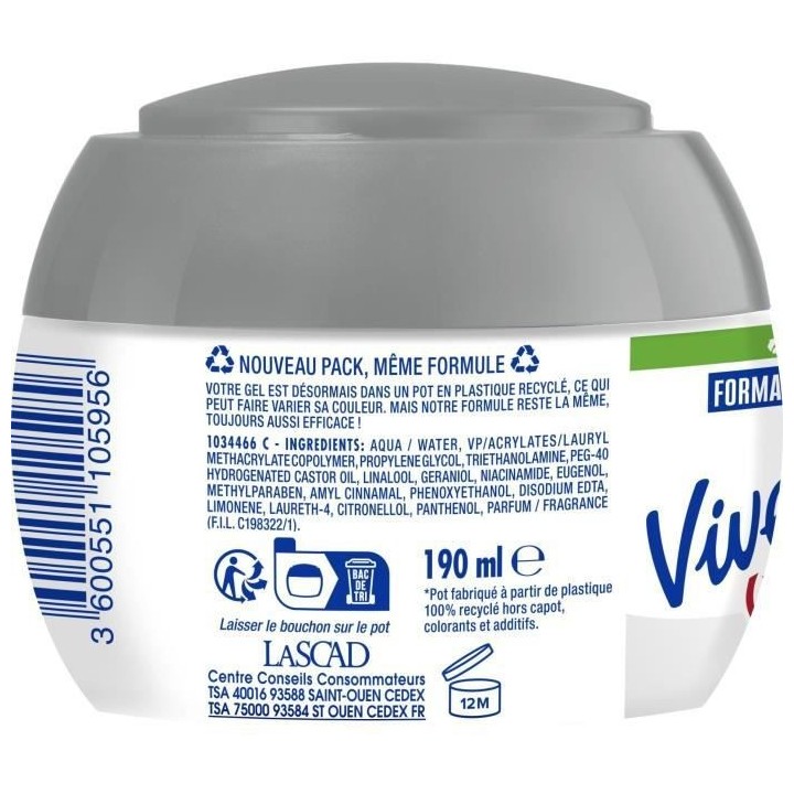 Gel Coiffant - VIVELLE DOP - Invisible - Vitamines Fixation Force 7 -