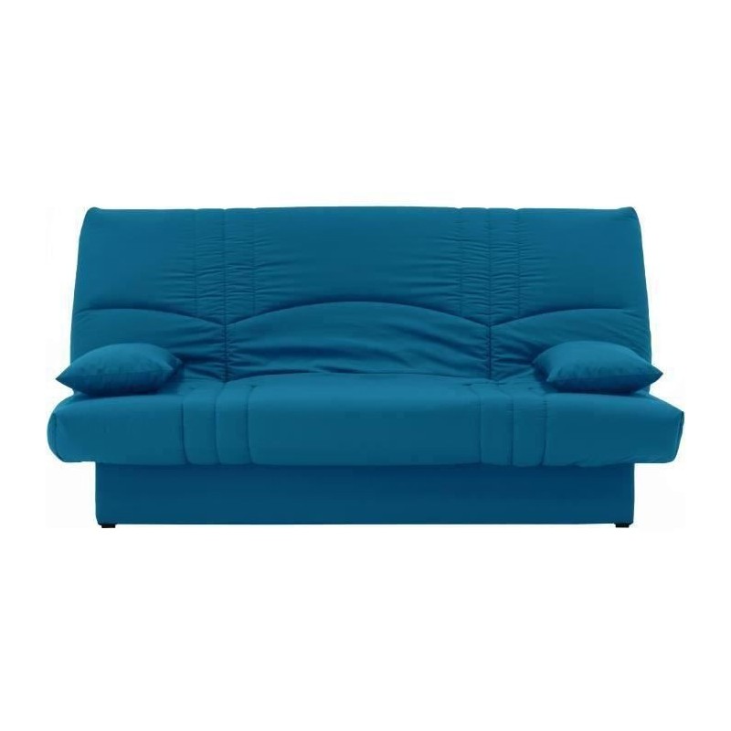 Banquette clic clac 3 places - Tissu bleu canard - Style Contemporain - L 190 x P92 cm - DREAM