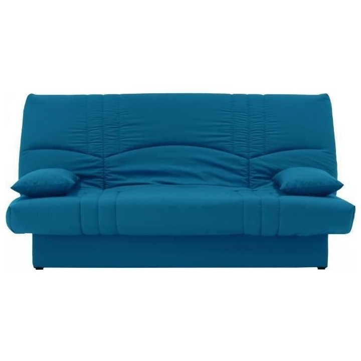 Banquette clic clac 3 places - Tissu bleu canard - Style Contemporain