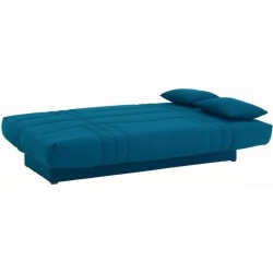 Banquette clic clac 3 places - Tissu bleu canard - Style Contemporain - L 190 x P92 cm - DREAM