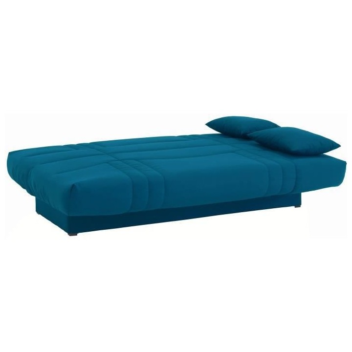 Banquette clic clac 3 places - Tissu bleu canard - Style Contemporain
