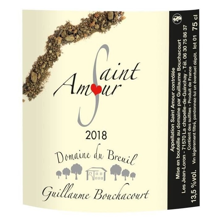 Domaine du Breuil Guillaume Bouchacourt 2020 Saint Amour - Vin rouge d