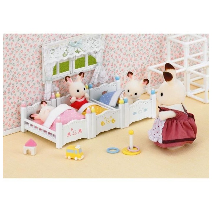 SYLVANIAN FAMILIES - 4448 - Les lits superposés a 3 couchettes bébé
