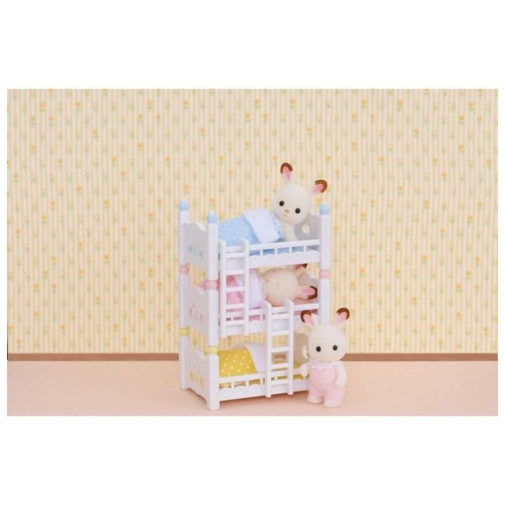 SYLVANIAN FAMILIES - 4448 - Les lits superposés a 3 couchettes bébé