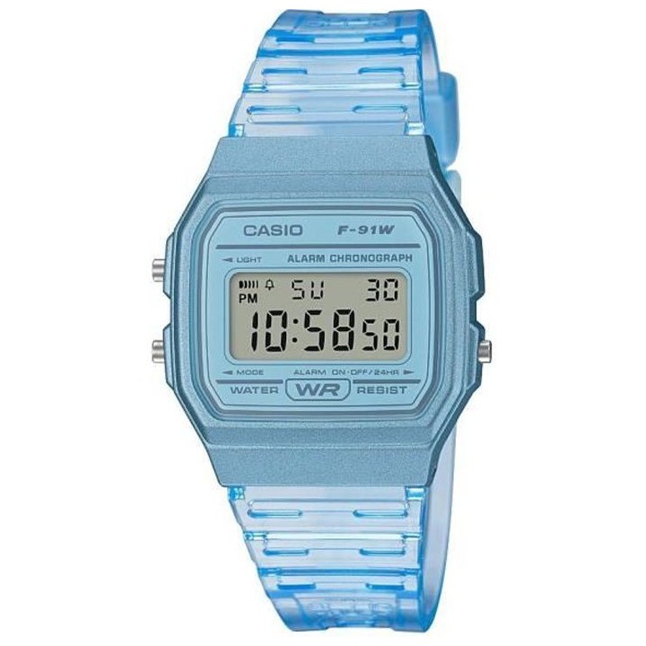 CASIO Collection Montre F-91WS-2EF chrono, alarme, calendrier auto