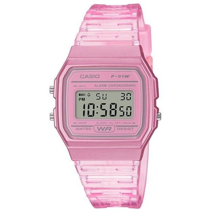 CASIO Collection Montre F-91WS-4EF chrono, alrame, calendrier auto