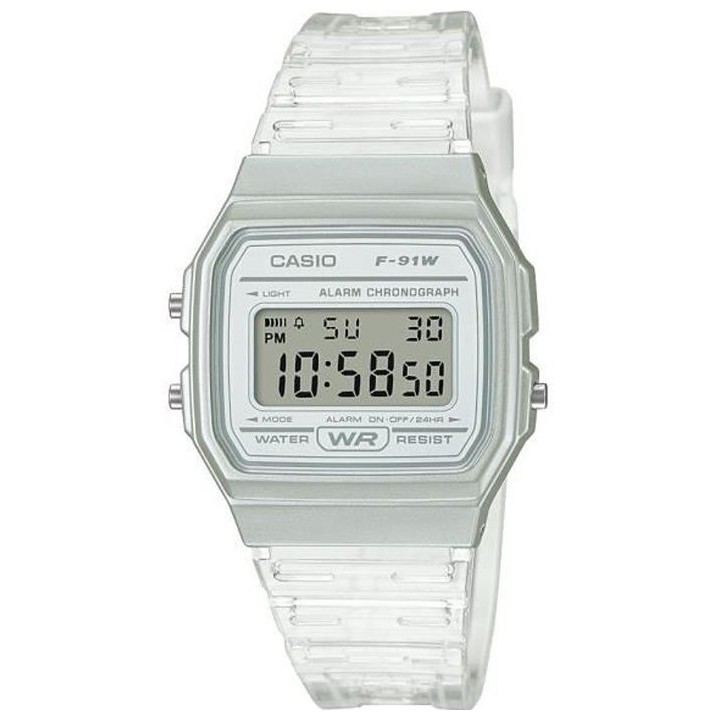 CASIO Collection Montre F-91WS-7EF chrono, alarme, calendrier auto