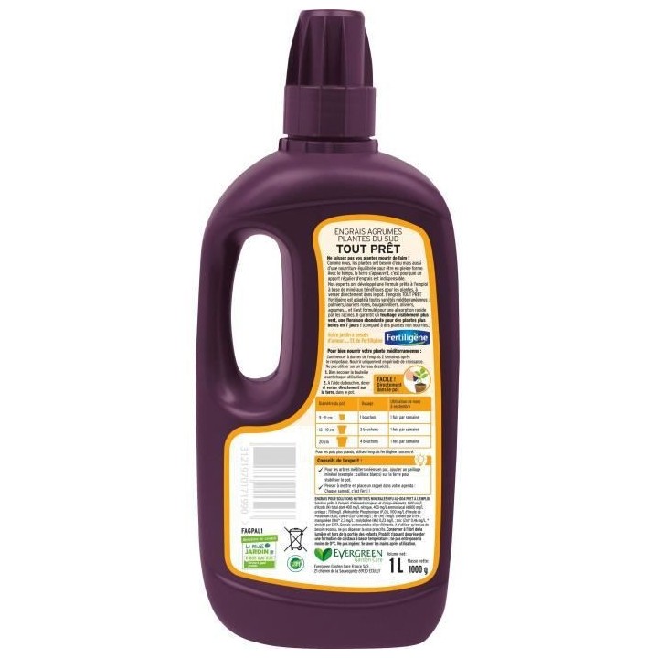 FERTILIGENE - Engrais agrumes plantes du sud 1l