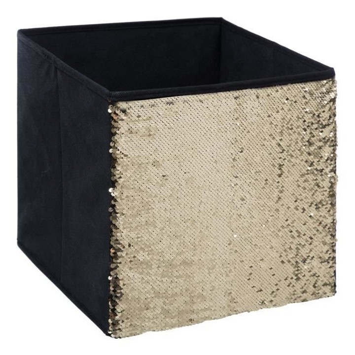 Boîte de rangement/tiroir pour meuble en tissu - 31 x 31 cm - Sequin