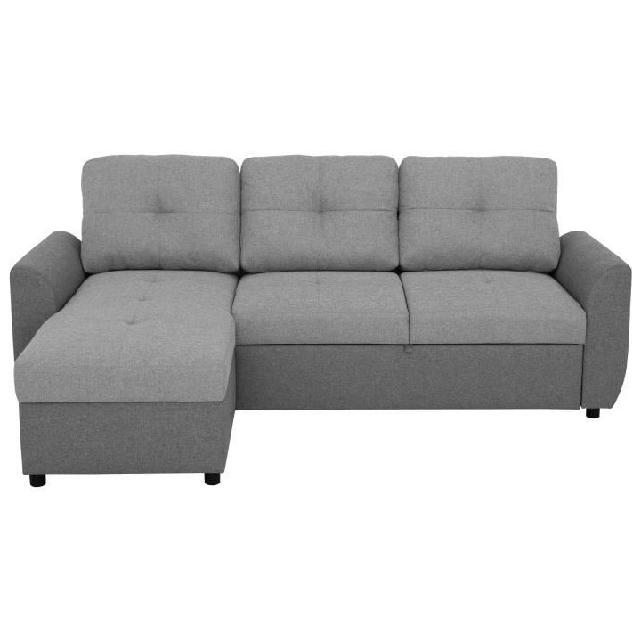 Canapé d'angle convertible réversible 5 places FOLK - Tissu anthraci