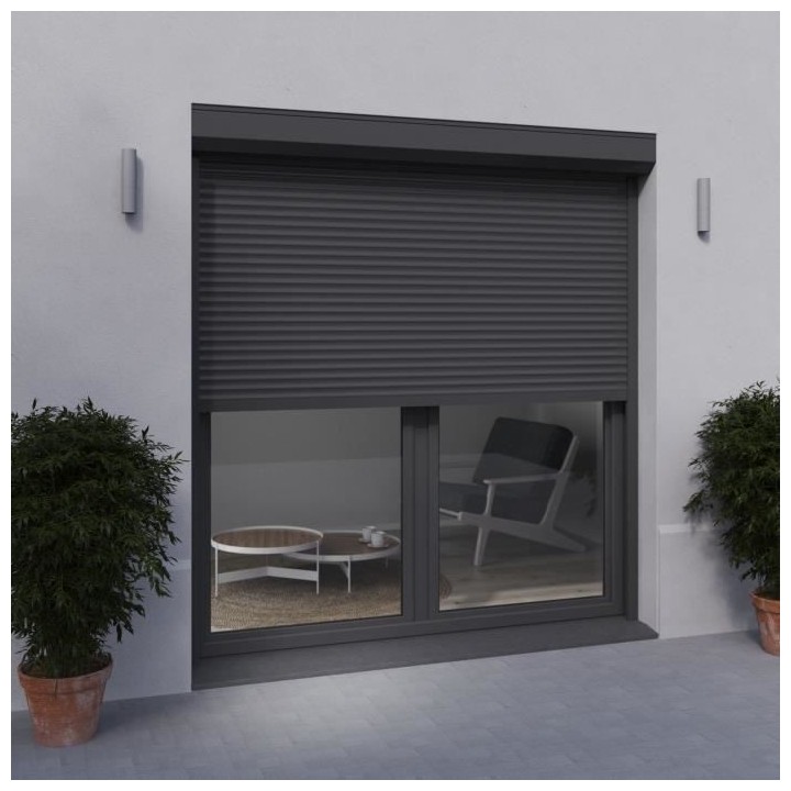 Volet roulant H220 x L240 cm en Aluminium recoupable en largeur et hau