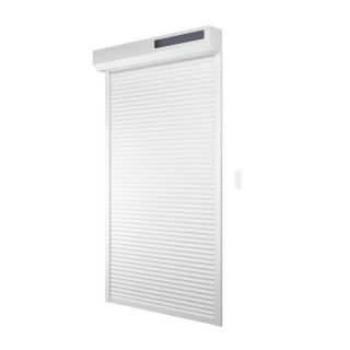 Volet roulant solaire H220 x L120 cm en PVC recoupable en largeur et h
