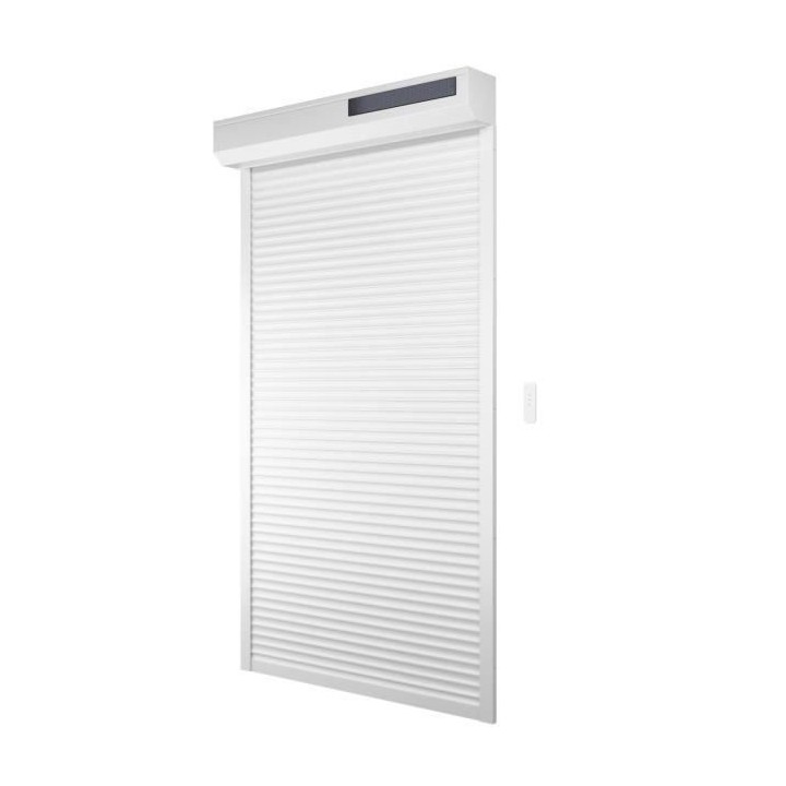 Volet roulant solaire H220 x L120 cm en PVC recoupable en largeur et h