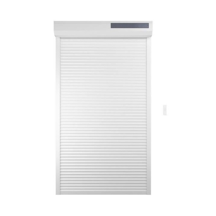 Volet roulant solaire H220 x L120 cm en PVC recoupable en largeur et h