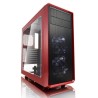 FRACTAL DESIGN BOITIER PC Focus G - Rouge - Verre trempé - Format ATX (FD-CA-FOCUS-RD-W)