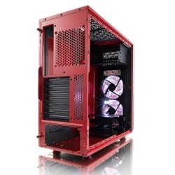 FRACTAL DESIGN BOITIER PC Focus G - Rouge - Verre trempé - Format ATX (FD-CA-FOCUS-RD-W)