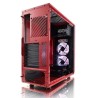 FRACTAL DESIGN BOITIER PC Focus G - Rouge - Verre trempé - Format ATX (FD-CA-FOCUS-RD-W)