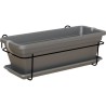 ARTEVASI - Kit balcon Jardiniere venezia 60cm anthracite 60 x 19,5 x h16,3 cm - 1,29l