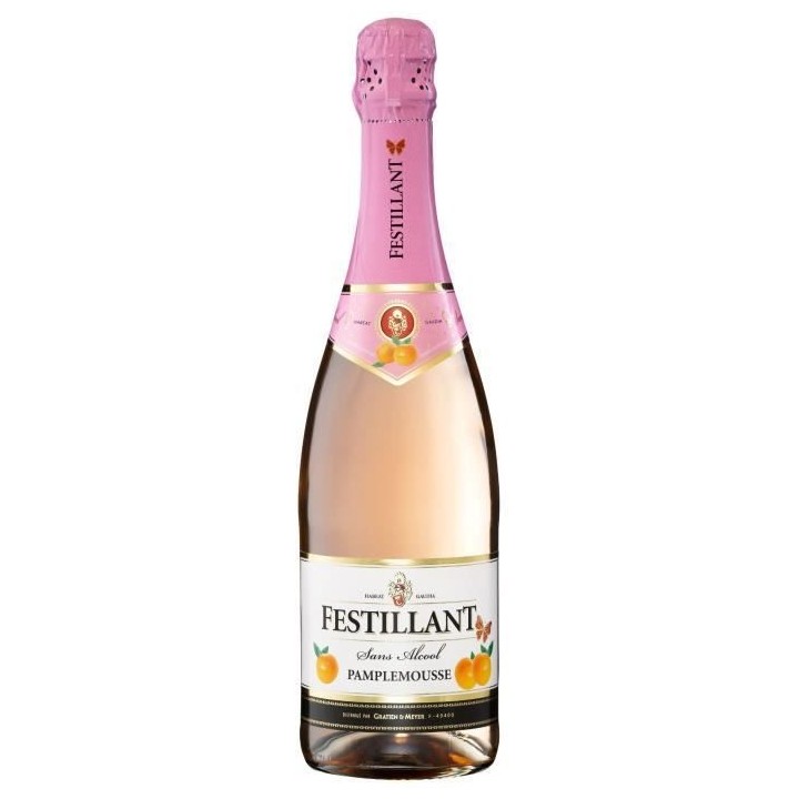 Festillant Pamplemousse - Bulles sans alcool - 75 cl