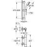 Ensemble de douche thermostatique GROHE - Precision Trend THM - Chromé