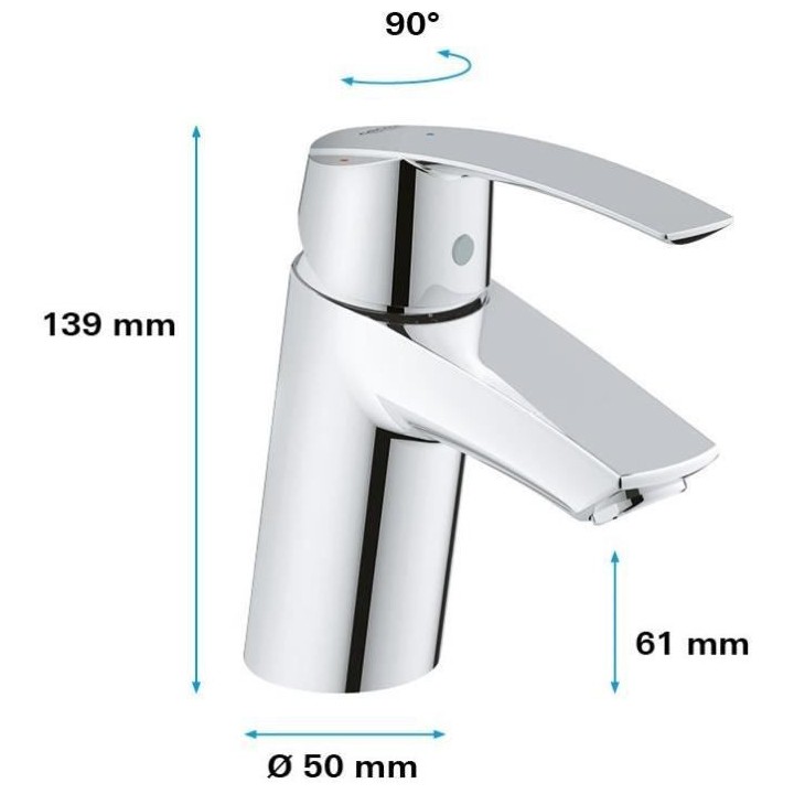 GROHE - Mitigeur monocommande Lavabo - Taille S