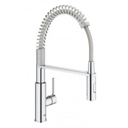 GROHE Robinet évier de cuisine Get, mitigeur monocommande 2 jets, robinet avec douchette extractible professionnelle, 30361000