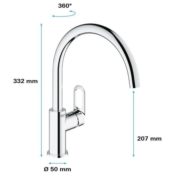 GROHE - Mitigeur monocommande Evier