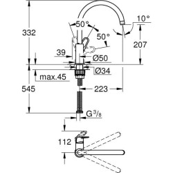 GROHE - Mitigeur monocommande Evier