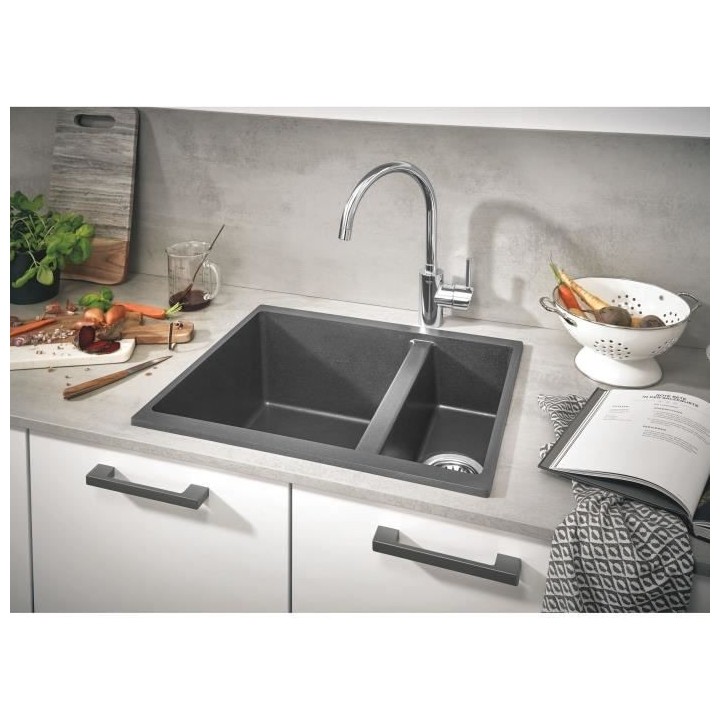 GROHE Evier de cuisine composite avec égouttoir K500, 555 x 460 mm, 2
