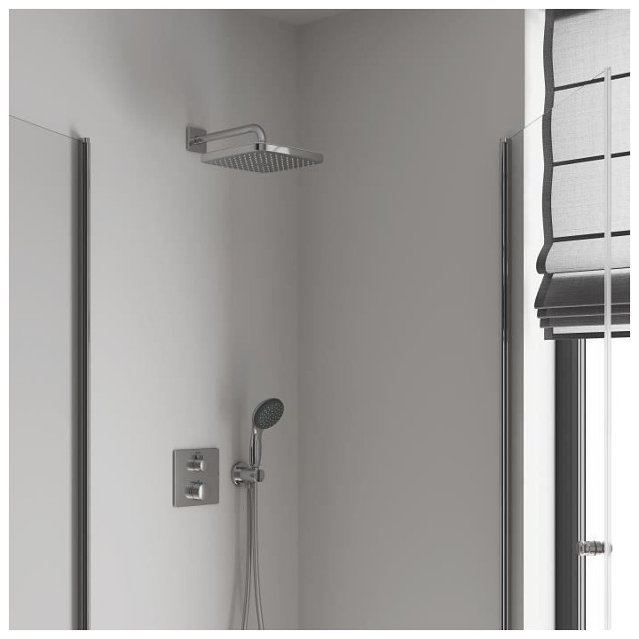 GROHE Douche de tete Vitalio Comfort 250 Cube, 1 jet, raccords fileté