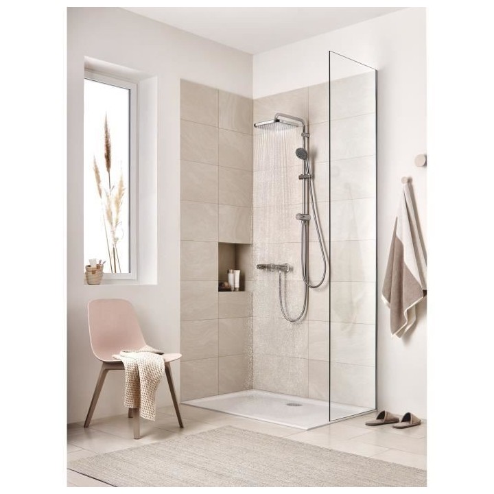 GROHE Colonne de douche avec inverseur manuel Vitalio Start 250, tete