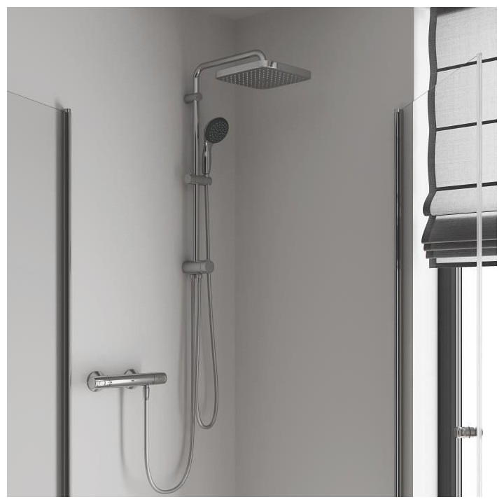 GROHE Colonne de douche avec inverseur manuel Vitalio Start 250, tete