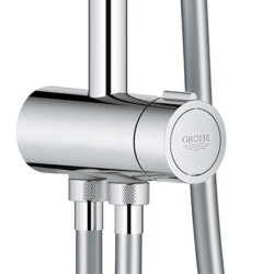 GROHE Colonne de douche avec inverseur manuel Vitalio Start 250, tete de douche 250mm, douchette 1 jet, 26698000