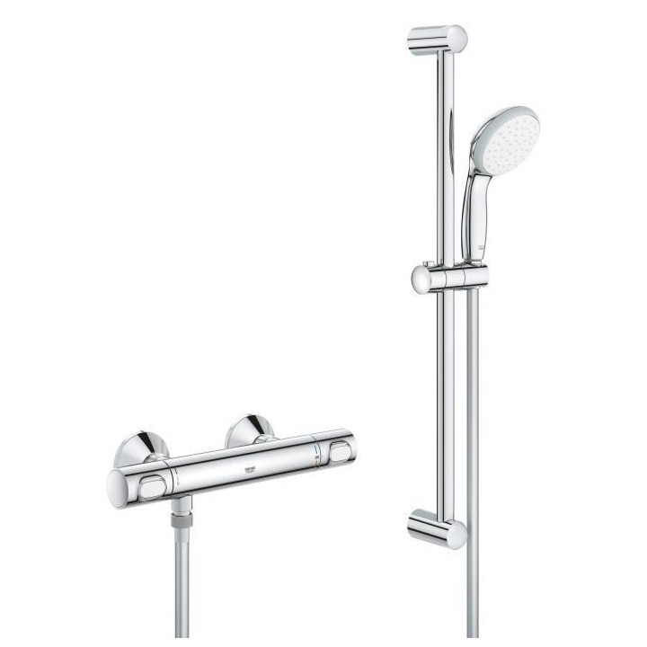 GROHE - Mitigeur thermostatique douche 1/2 avec ensemble de douche
