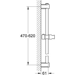 Barre de douche 600 mm - GROHE