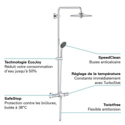 GROHE - Colonne de douche avec thermostatique Bain/Douche