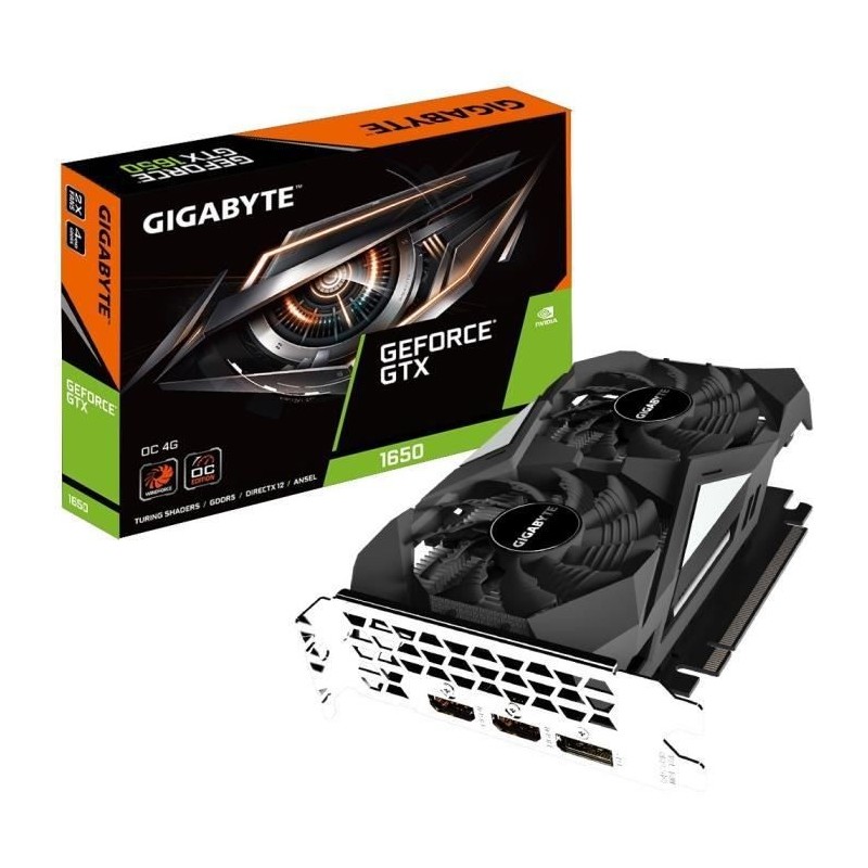 GIGABYTE Carte graphique GeForce GTX 1650 4 Go OC (GV-N1650OC-4GD)