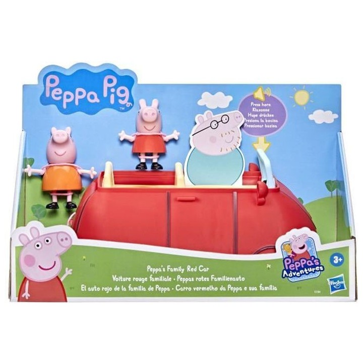 PEPPA PIG - Peppa's Adventures - Voiture rouge familiale - Jouet prés