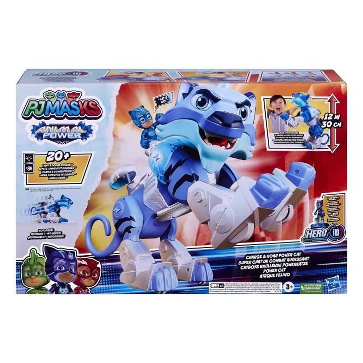 Pyjamasques Animal Power, Super Chat de combat rugissant, motorisé, p