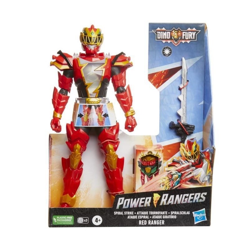 Power Rangers Dino Fury Ranger Rouge Attaque tournoyante