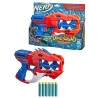 NERF - DinoSquad - Blaster Raptor-Slash avec barillet rotatif 6 fléchettes, tir en rafale, 6 fléchettes Nerf, vélociraptor