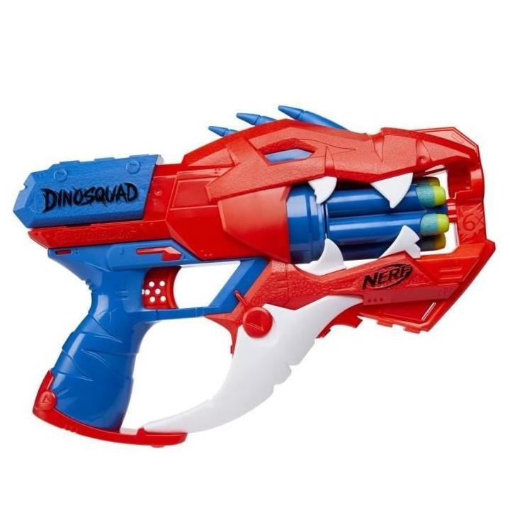 NERF - DinoSquad - Blaster Raptor-Slash avec barillet rotatif 6 fléch