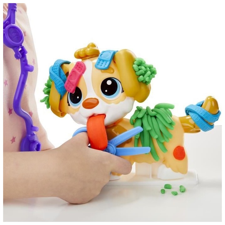 Play-Doh - Coffret - Le cabinet vétérinaire avec chien, mallette, 10