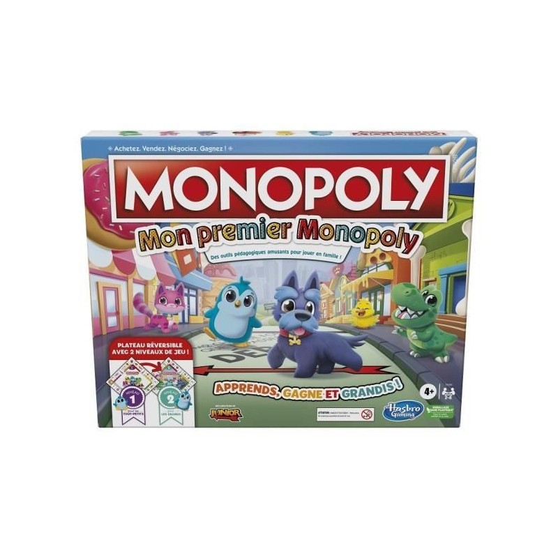 MONOPOLY - Mon Premier Monopoly - Jeu de plateau pour enfants - Jeu de societe des 4 ans - version francaise