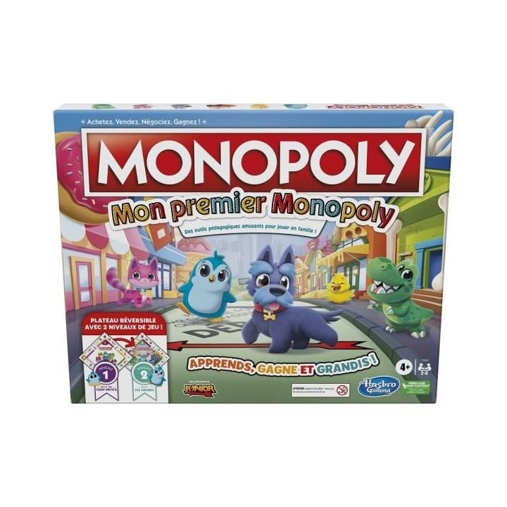 MONOPOLY - Mon Premier Monopoly - Jeu de plateau pour enfants - Jeu de
