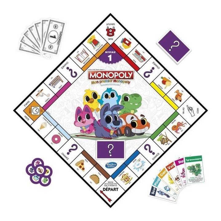 MONOPOLY - Mon Premier Monopoly - Jeu de plateau pour enfants - Jeu de