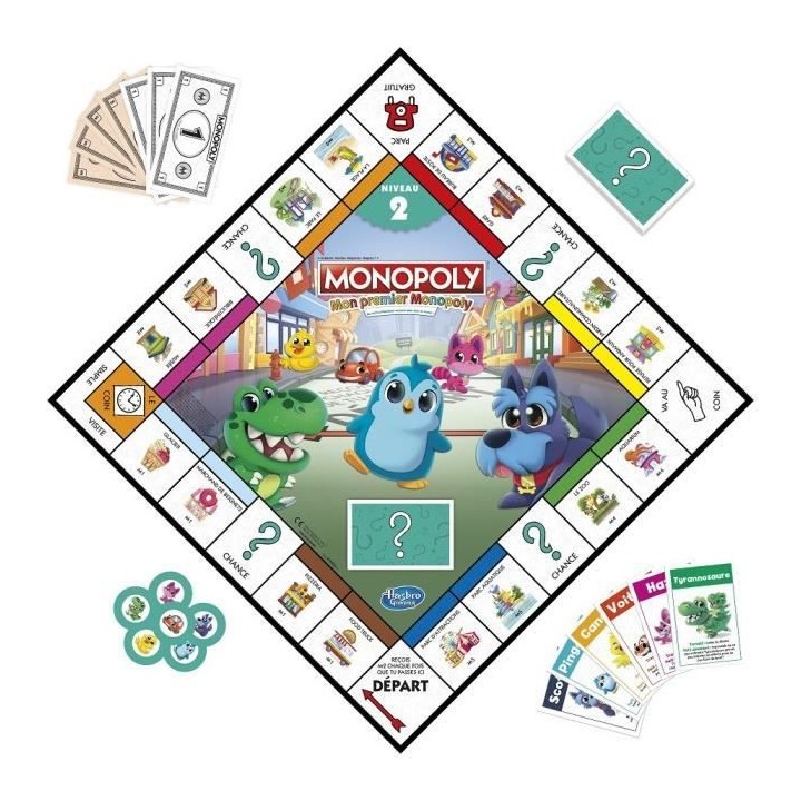 MONOPOLY - Mon Premier Monopoly - Jeu de plateau pour enfants - Jeu de
