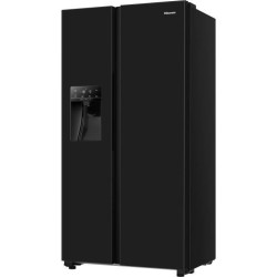 Hisense RS650N4AB1 - Réfrigérateur américain 499L (334L+165L) - Froid ventilé total - Classe F - L91cmxH179cm - Noir