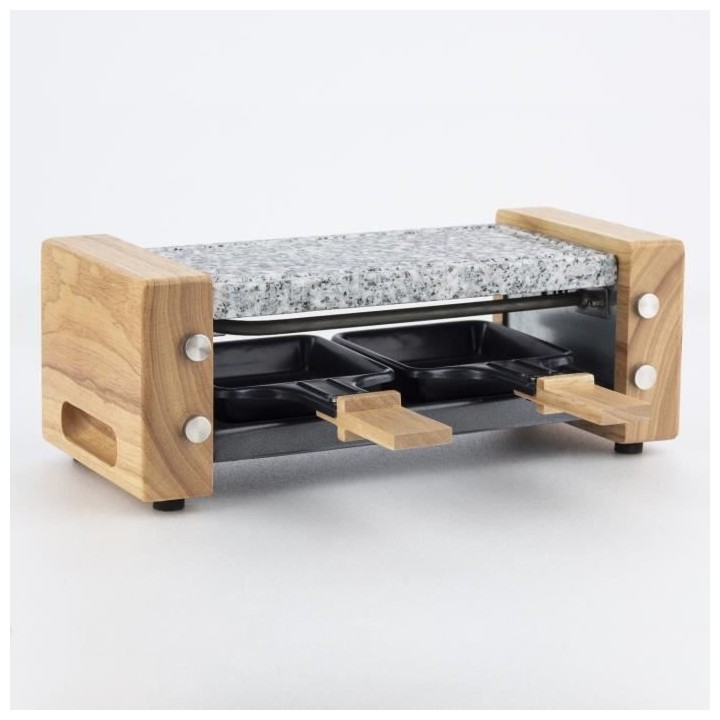 Raclette et pierre a cuire 2 personnes - HKoeNIG - Design bois